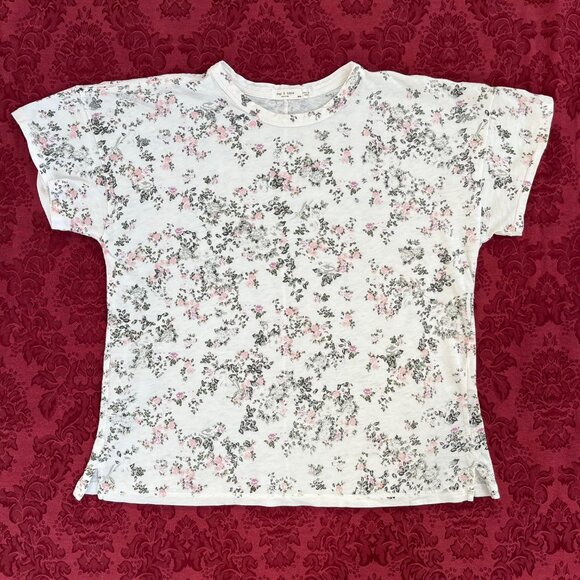Rag and Bone New York Pima Cotton Floral Short Sleeve Tee T-shirt Top - Picture 3 of 16